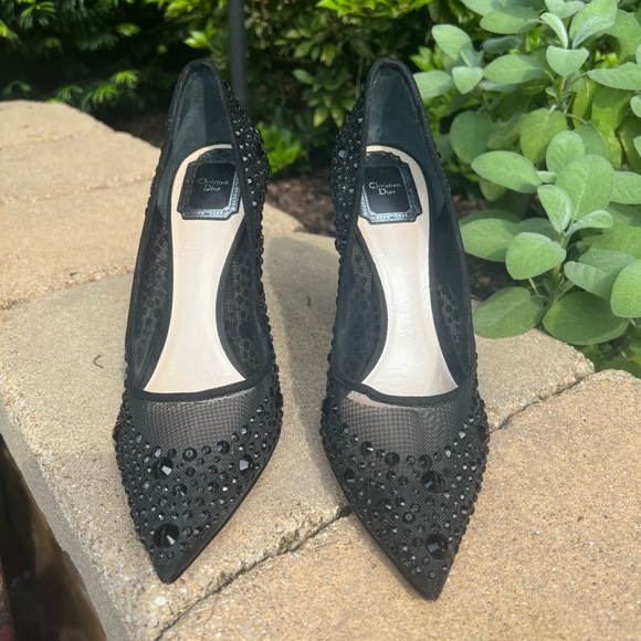 NWOB Christian Dior Size 38.5 Beaded Heels - Picture 13 of 15